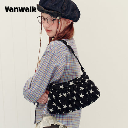 VANWALK Planner House Pleated Underarm Bag v3020