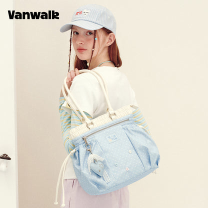 VANWALK Planner House Stylish Drawstring Tote Bag v3003
