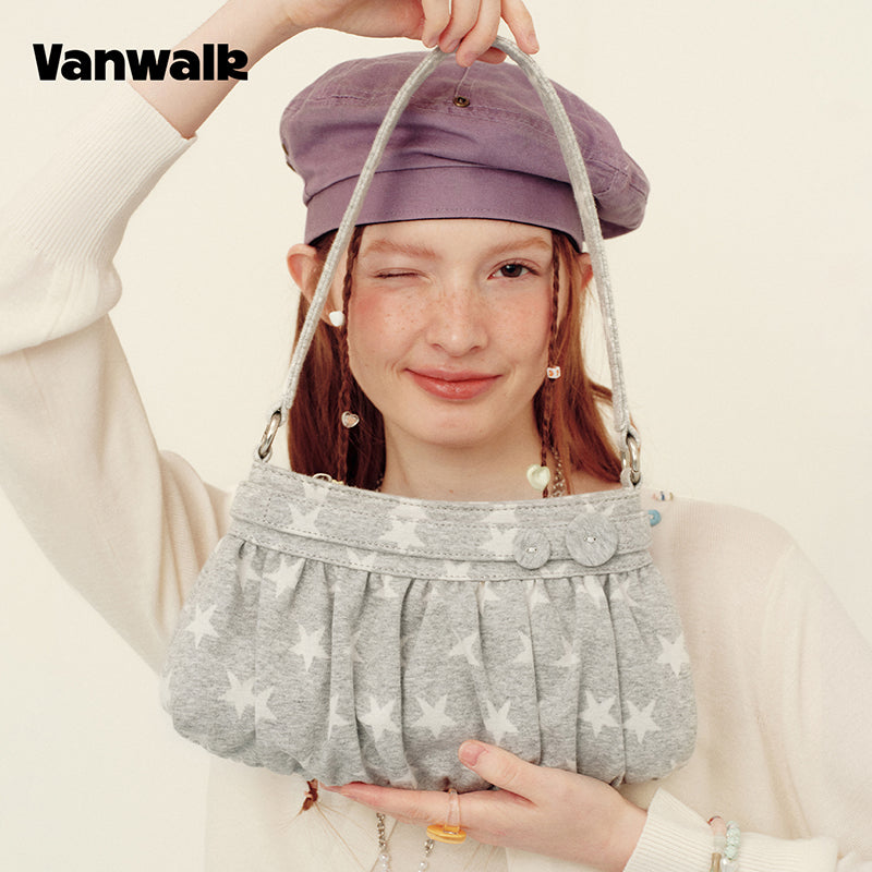 VANWALK Planner House Pleated Underarm Bag v3020