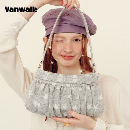 VANWALK Planner House Pleated Underarm Bag v3020