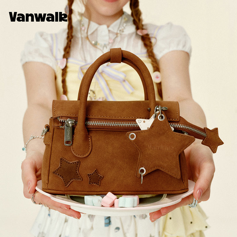 VANWALK Gulugulu Series Original Star Hollow-out Mini Shoulder Bags PU Handbag V3051