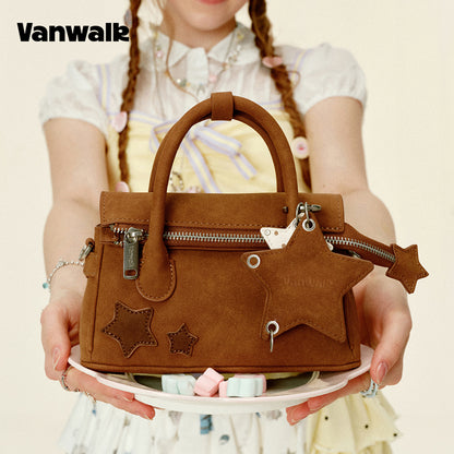 VANWALK Gulugulu Series Original Star Hollow-out Mini Shoulder Bags PU Handbag V3051