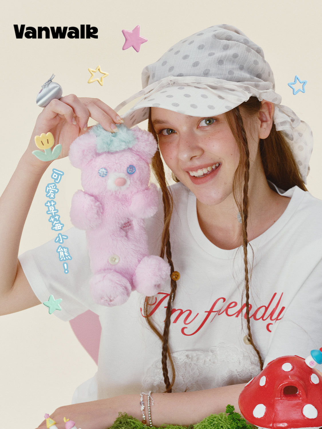 VANWALK Cute Design Gulugulu Series Pencil Case / Storage Pouch vs102