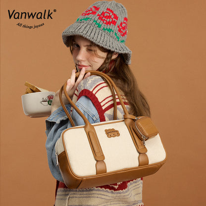 Vanwalk Water-Resistant Pizza shoulder bag V2878