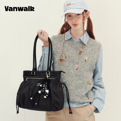 VANWALK Planner House Stylish Drawstring Tote Bag v3003