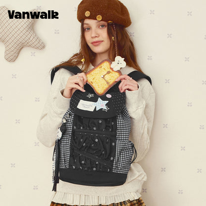 VANWALK Large Capacity Handbag Student Backpack V2997