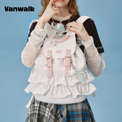 VANWALK Cute Design Lovely Note Student Backpack v2904