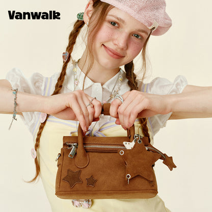 VANWALK Gulugulu Series Original Star Hollow-out Mini Shoulder Bags PU Handbag V3051
