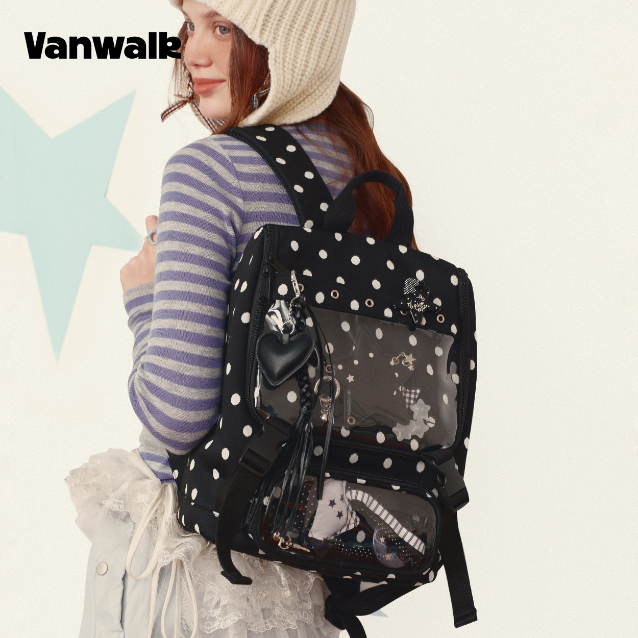 Vanwalk Multiple Pockets January Lucky Pony Series backpack V3007