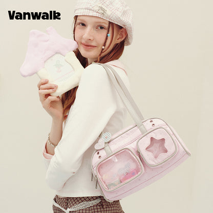 vanwalk Multi-Pocket Planner House Series Shoulder Bag v3032
