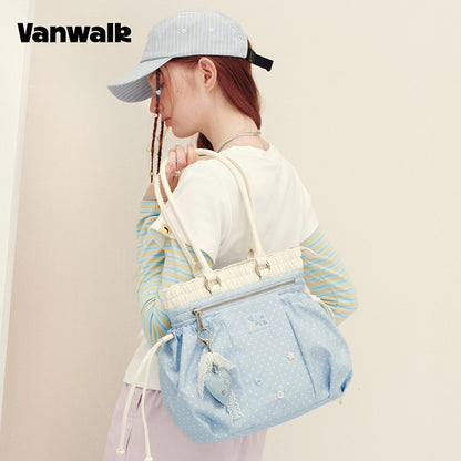 VANWALK Planner House Stylish Drawstring Tote Bag v3003