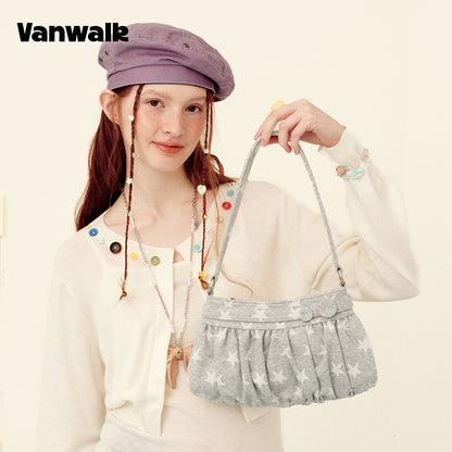 VANWALK Planner House Pleated Underarm Bag v3020