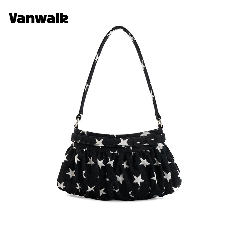 VANWALK Planner House Pleated Underarm Bag v3020