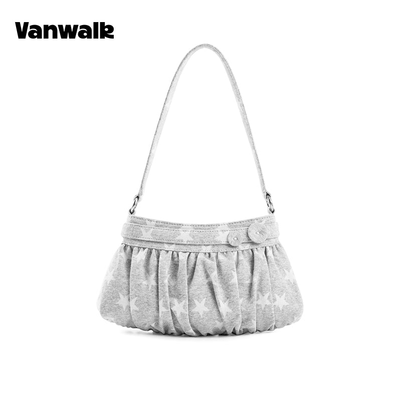 VANWALK Planner House Pleated Underarm Bag v3020