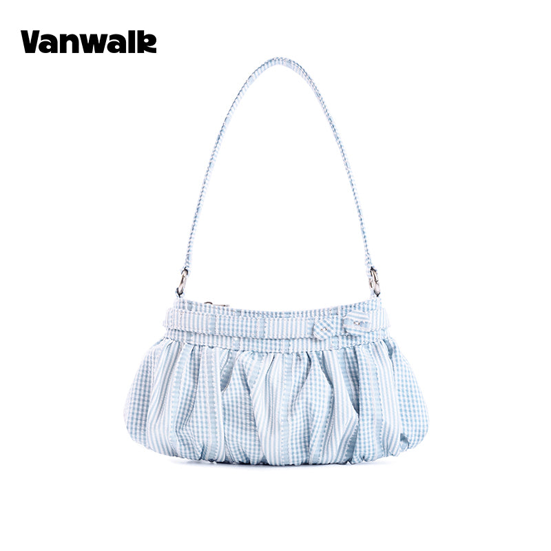VANWALK Planner House Pleated Underarm Bag v3020