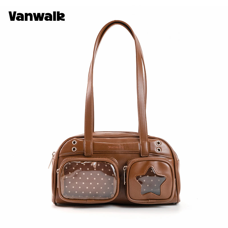 vanwalk Multi-Pocket Planner House Series Shoulder Bag v3032