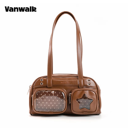 vanwalk Multi-Pocket Planner House Series Shoulder Bag v3032