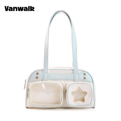 vanwalk Multi-Pocket Planner House Series Shoulder Bag v3032