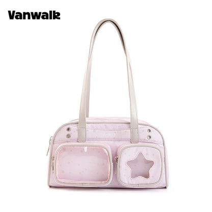 vanwalk Multi-Pocket Planner House Series Shoulder Bag v3032