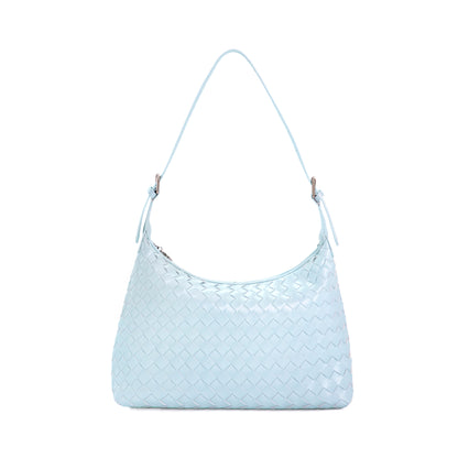 Vanwalk Woven-Texture Embossed Leather Hobo Shoulder Bag V3082