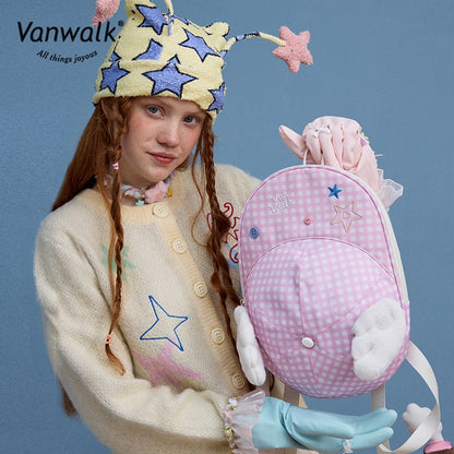 Vanwalk  Fashion Streetwear  Lucky Star Backpack V2880