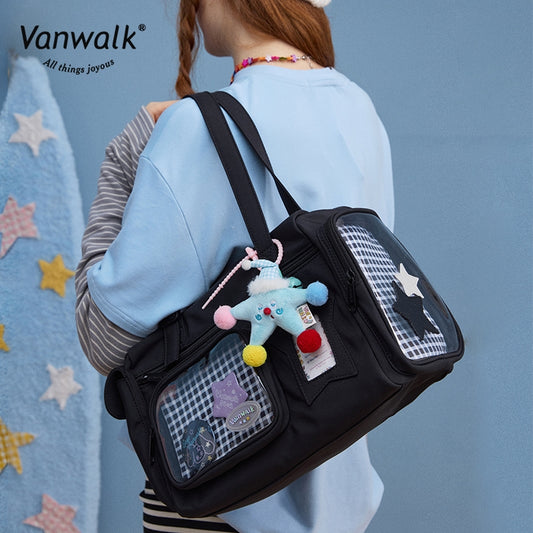 Vanwalk  Water-Resistant Multi-Pockets Lucky Star  Crossbody Bag V2887