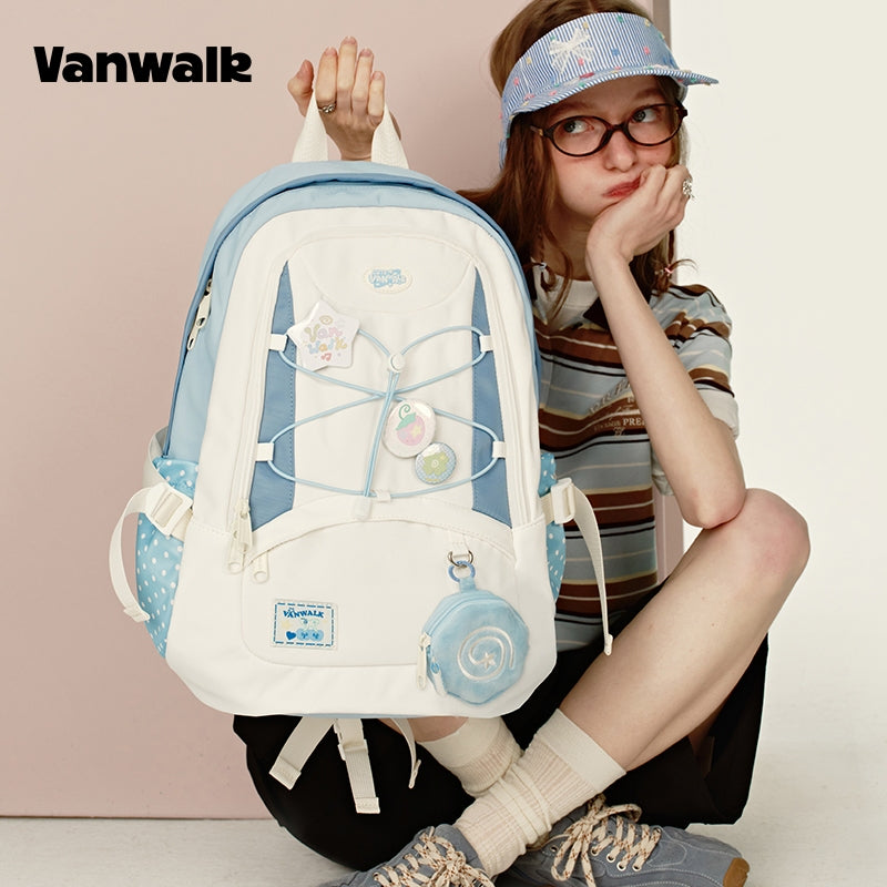 VANWALK Large Capacity Handbag Student Backpack V2916