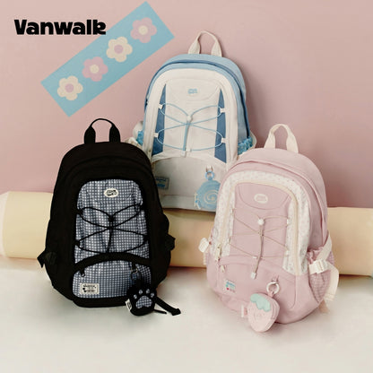 VANWALK Large Capacity Handbag Student Backpack V2916