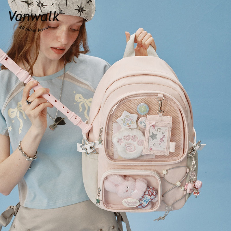 Vanwalk Multiple Pockets Happy Band backpack V2908