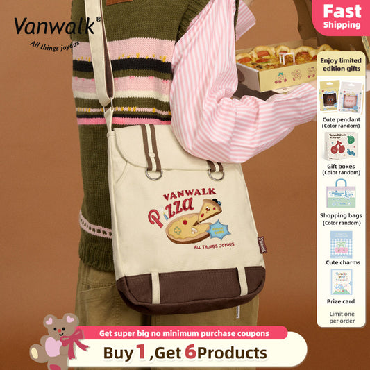 Vanwalk Lightweight Pizza Crossbody Bag V2859
